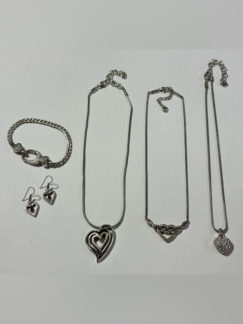 Brighton Heart Motif Jewelry Lot Celtic Knot Crystal Earrings Love Romantic